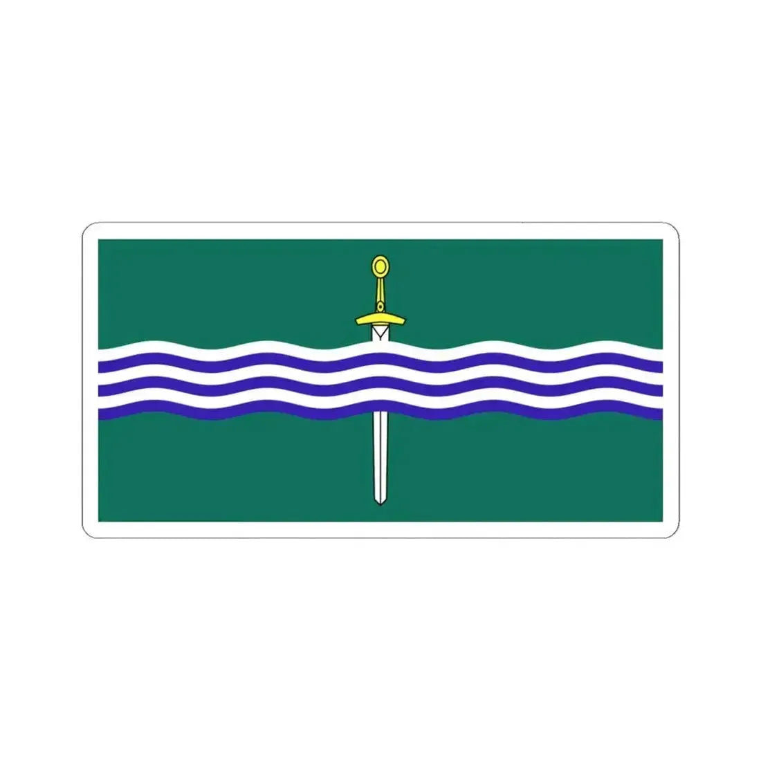 Flag of Peterborough Ontario Canada - STICKER Vinyl Kiss-Cut Decal 4 Inch White - The Sticker Space