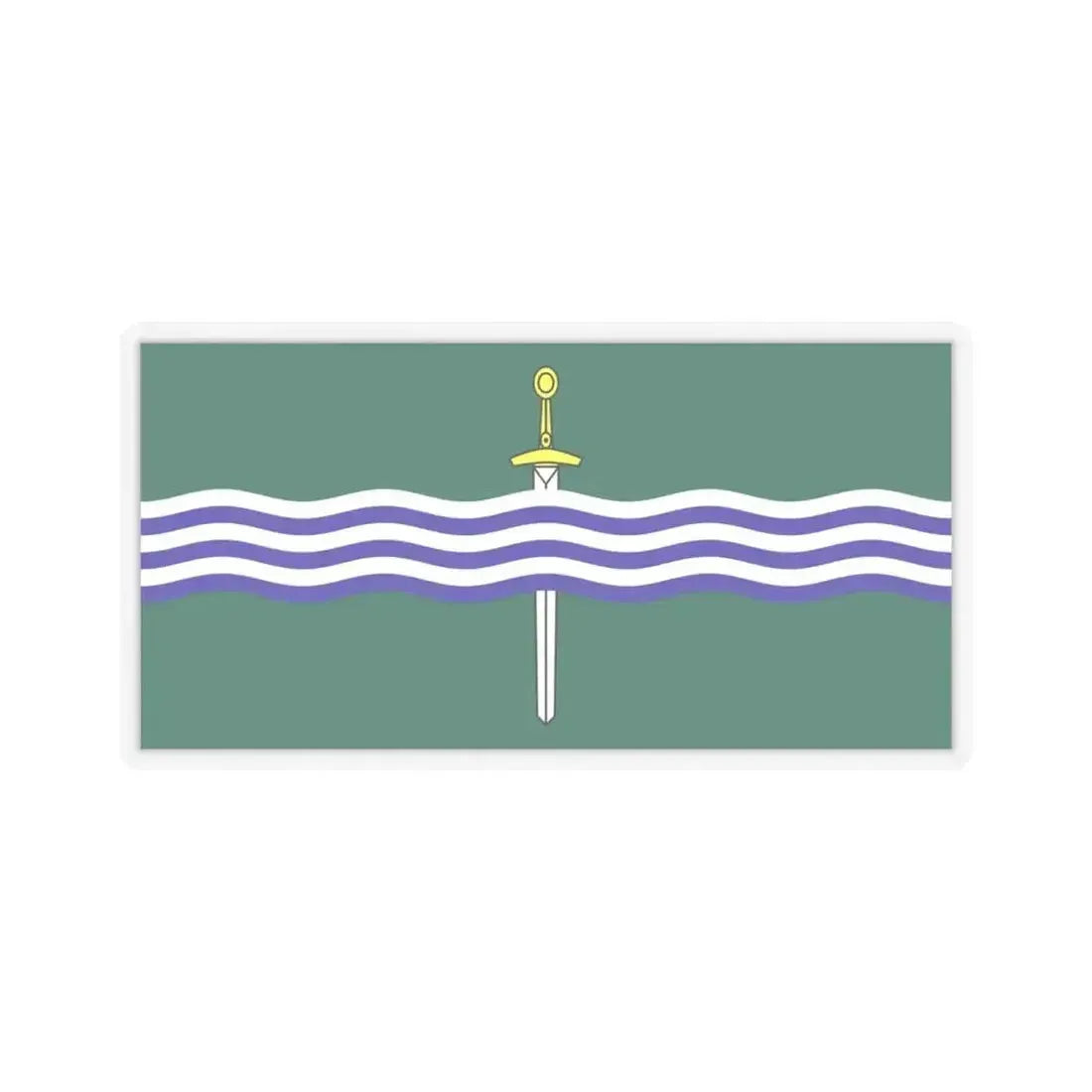 Flag of Peterborough Ontario Canada - STICKER Vinyl Kiss-Cut Decal 6 Inch Transparent - The Sticker Space