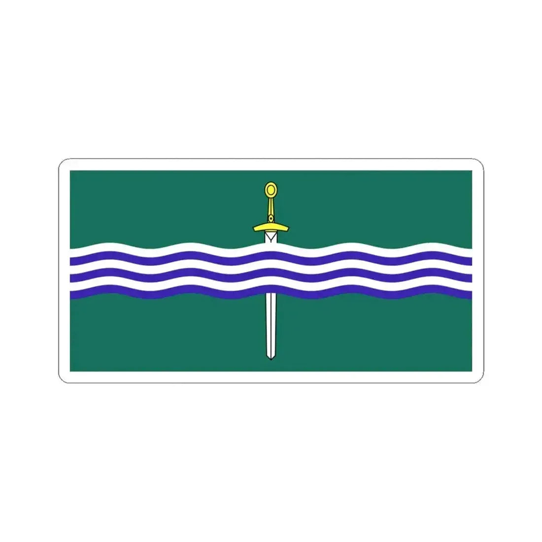 Flag of Peterborough Ontario (Canada) STICKER Vinyl Kiss-Cut Decal 6 Inch White - The Sticker Space