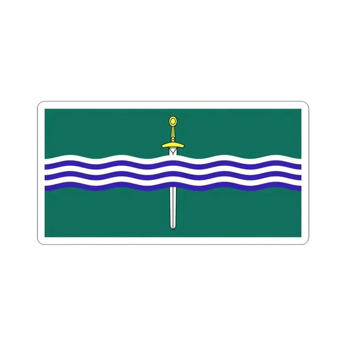 Flag of Peterborough Ontario Canada - STICKER Vinyl Kiss-Cut Decal 6 Inch White - The Sticker Space