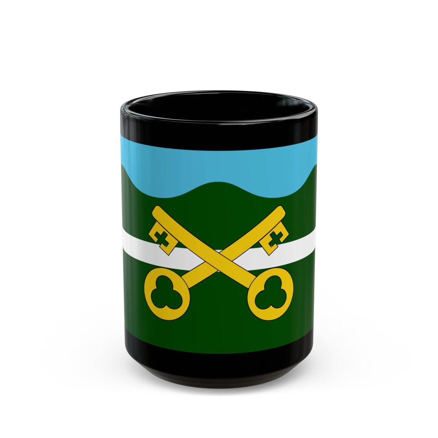 Flag of Petersfield UK - Black Coffee Mug-15oz-The Sticker Space