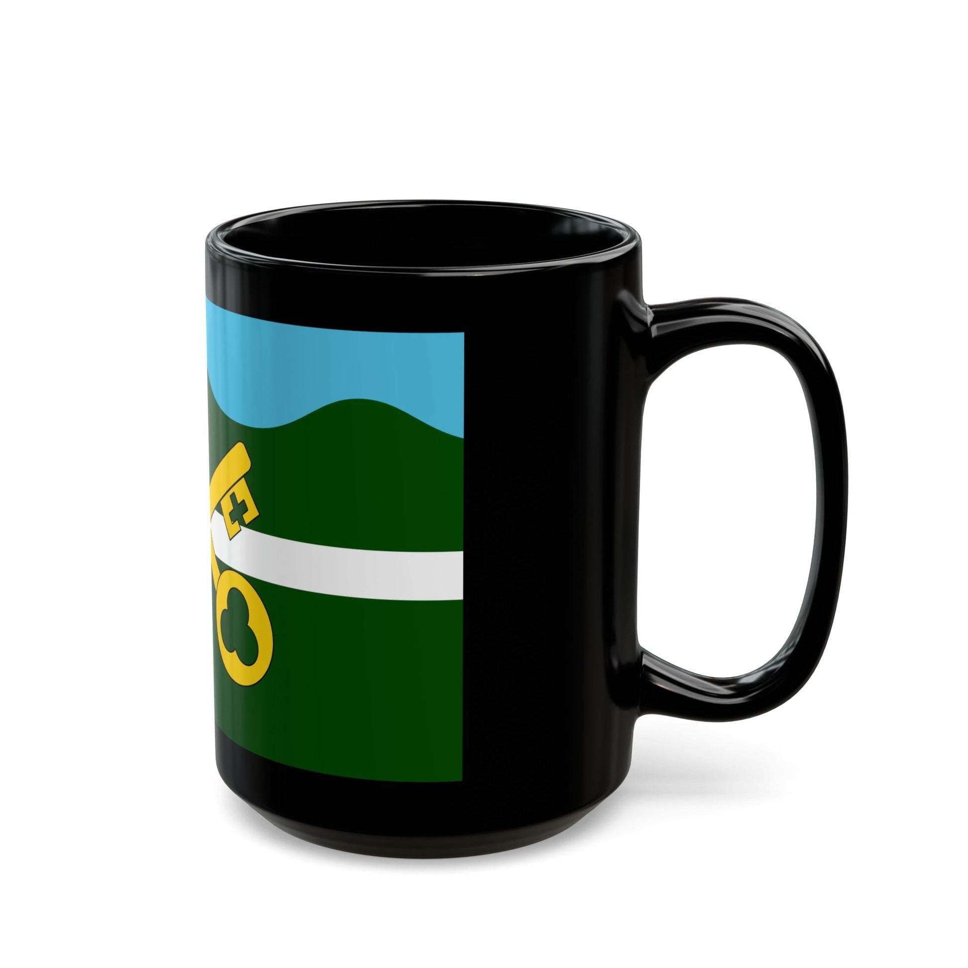 Flag of Petersfield UK - Black Coffee Mug-The Sticker Space