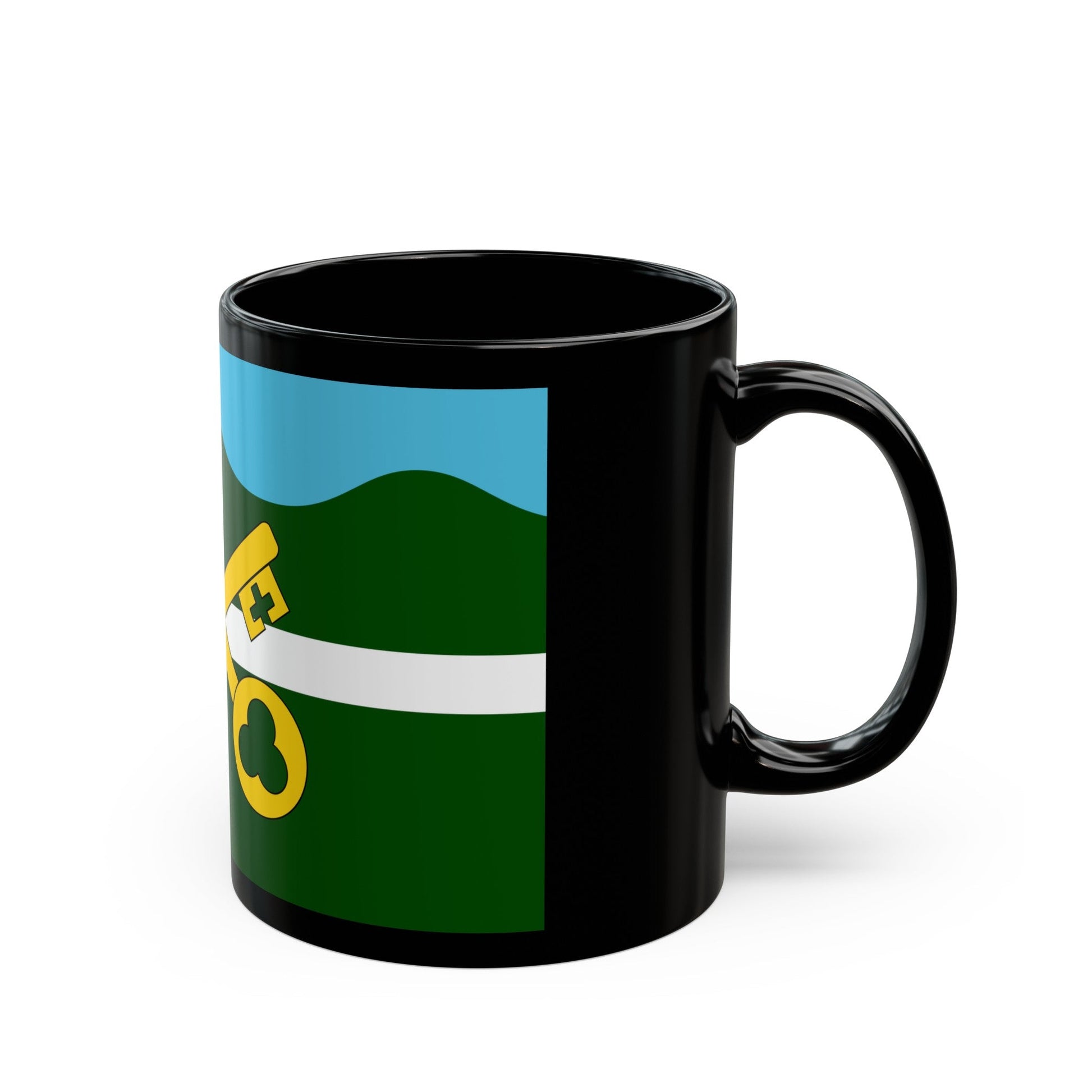 Flag of Petersfield UK - Black Coffee Mug-The Sticker Space