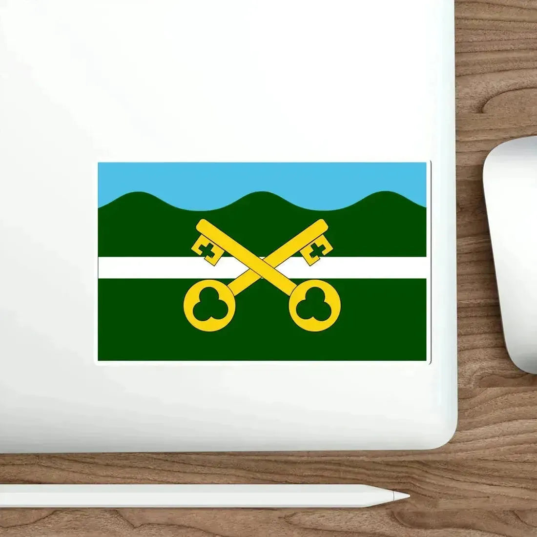 Flag of Petersfield UK STICKER Vinyl Die-Cut Decal - The Sticker Space