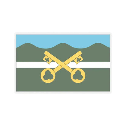 Flag of Petersfield UK - STICKER Vinyl Kiss-Cut Decal 2 Inch Transparent - The Sticker Space