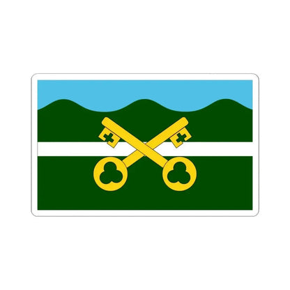 Flag of Petersfield UK - STICKER Vinyl Kiss-Cut Decal 6 Inch White - The Sticker Space