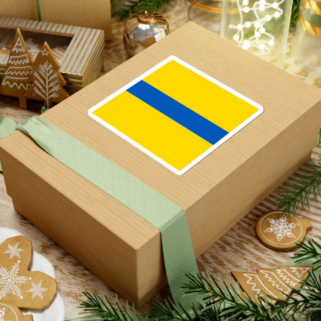 Flag of Petrove (Ukraine) STICKER Vinyl Kiss-Cut Decal - The Sticker Space