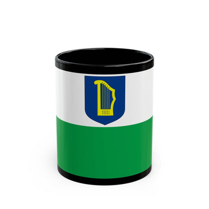 Flag of Petseri County Estonia - Black Coffee Mug-11oz-The Sticker Space