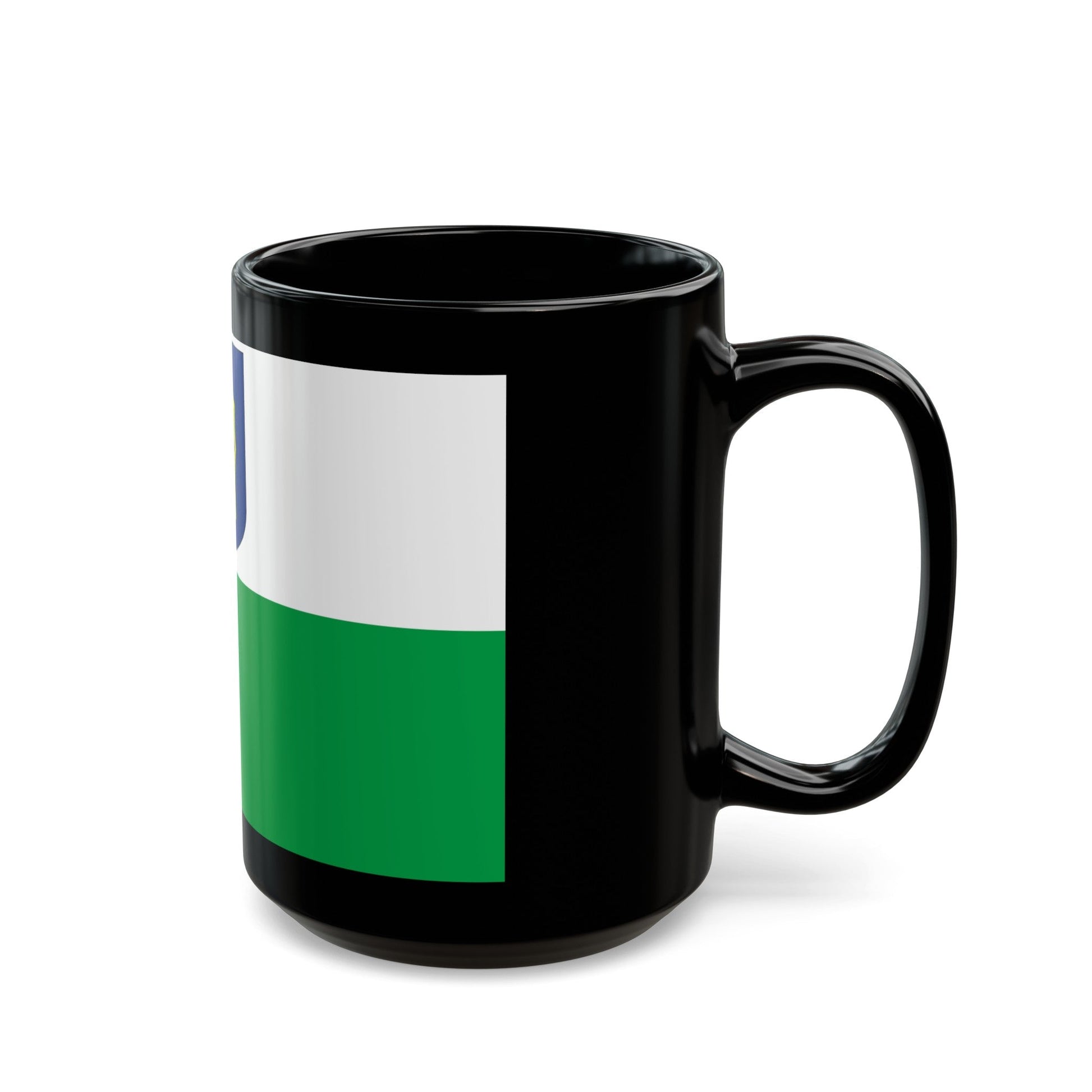 Flag of Petseri County Estonia - Black Coffee Mug-The Sticker Space