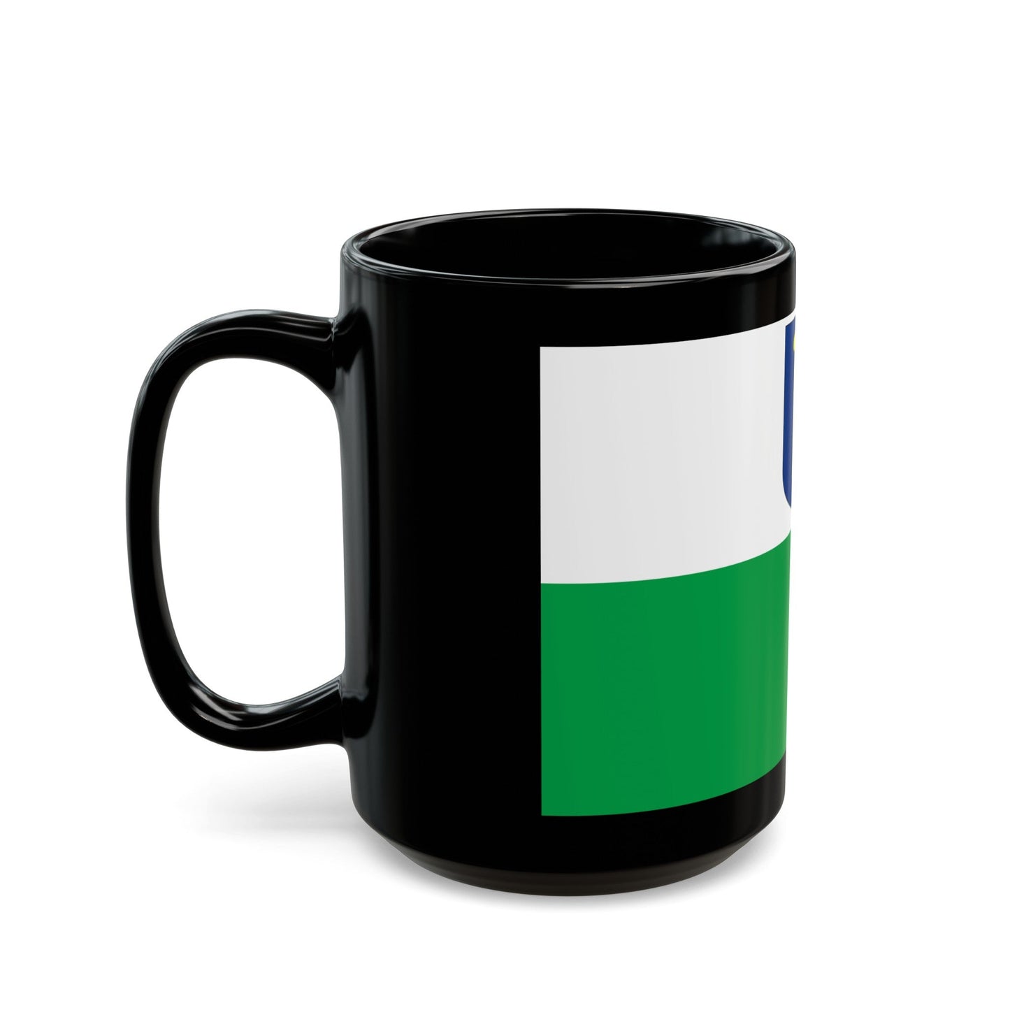 Flag of Petseri County Estonia - Black Coffee Mug-The Sticker Space