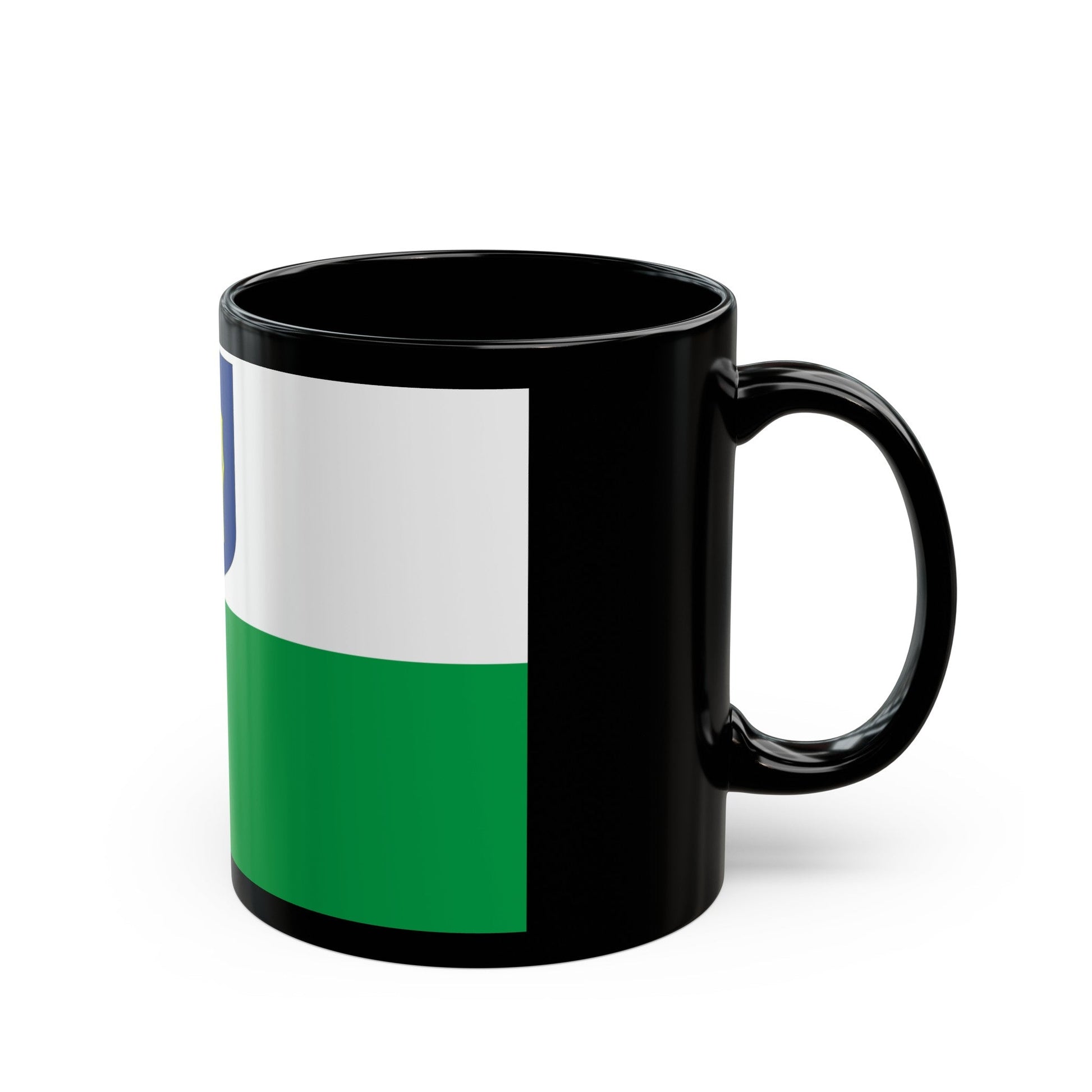 Flag of Petseri County Estonia - Black Coffee Mug-The Sticker Space