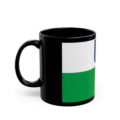 Flag of Petseri County Estonia - Black Coffee Mug-The Sticker Space