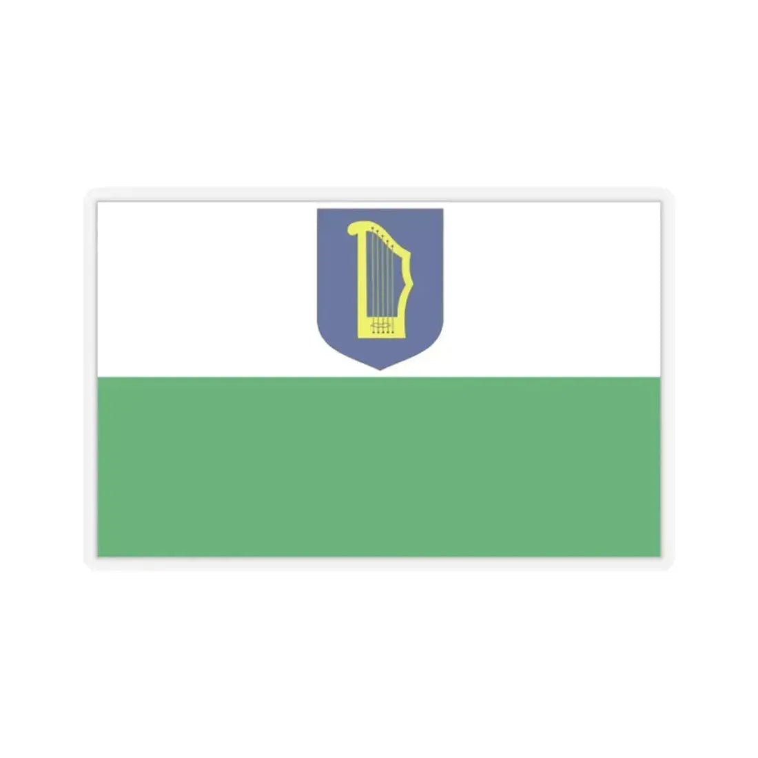 Flag of Petseri County Estonia - STICKER Vinyl Kiss-Cut Decal 2 Inch Transparent - The Sticker Space