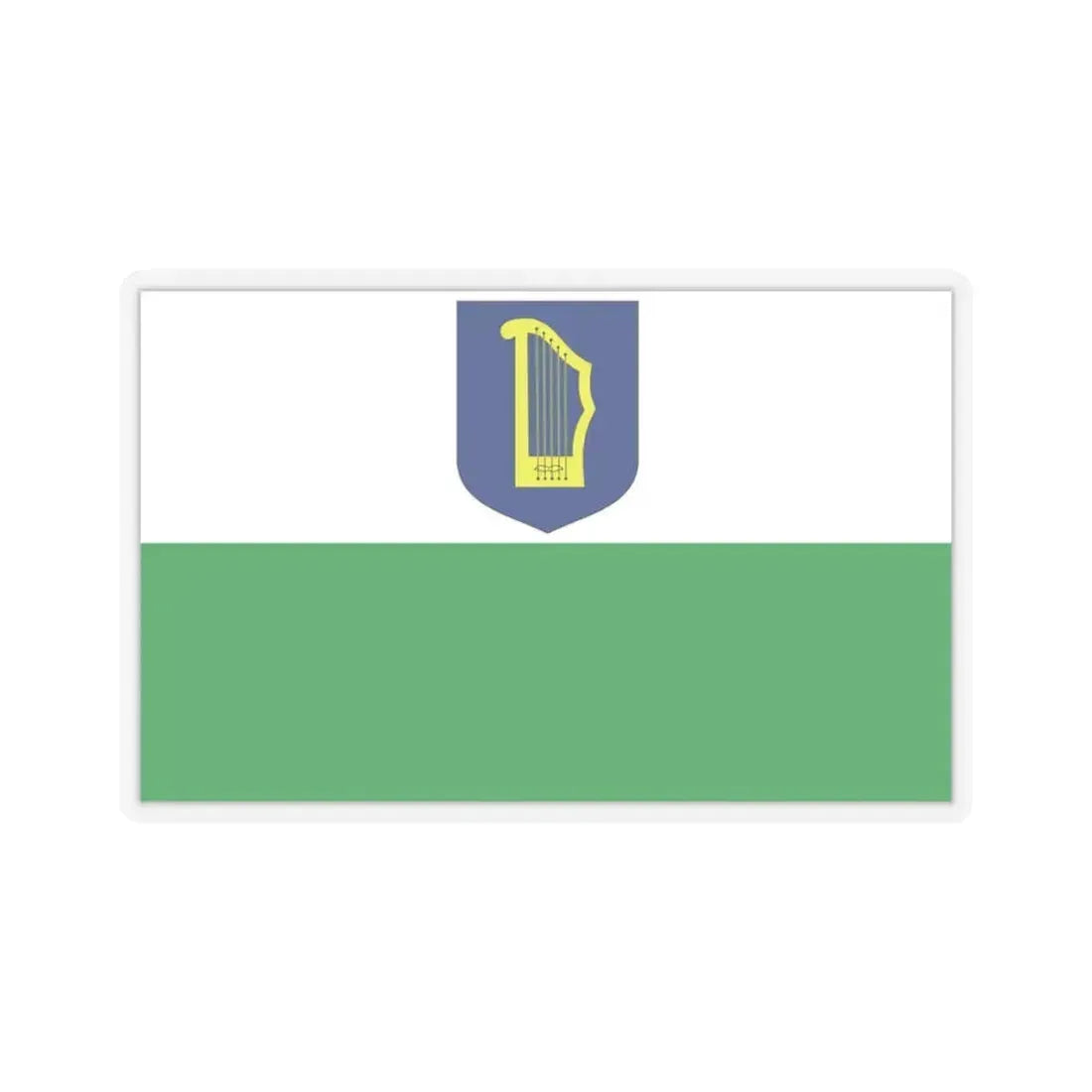 Flag of Petseri County Estonia - STICKER Vinyl Kiss-Cut Decal 3 Inch Transparent - The Sticker Space