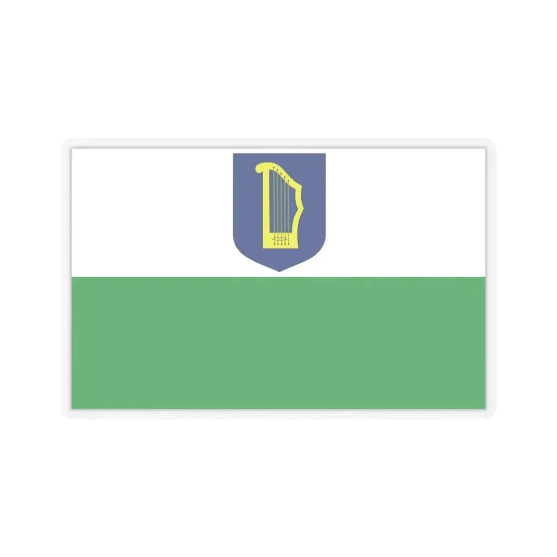 Flag of Petseri County Estonia - STICKER Vinyl Kiss-Cut Decal 4 Inch Transparent - The Sticker Space