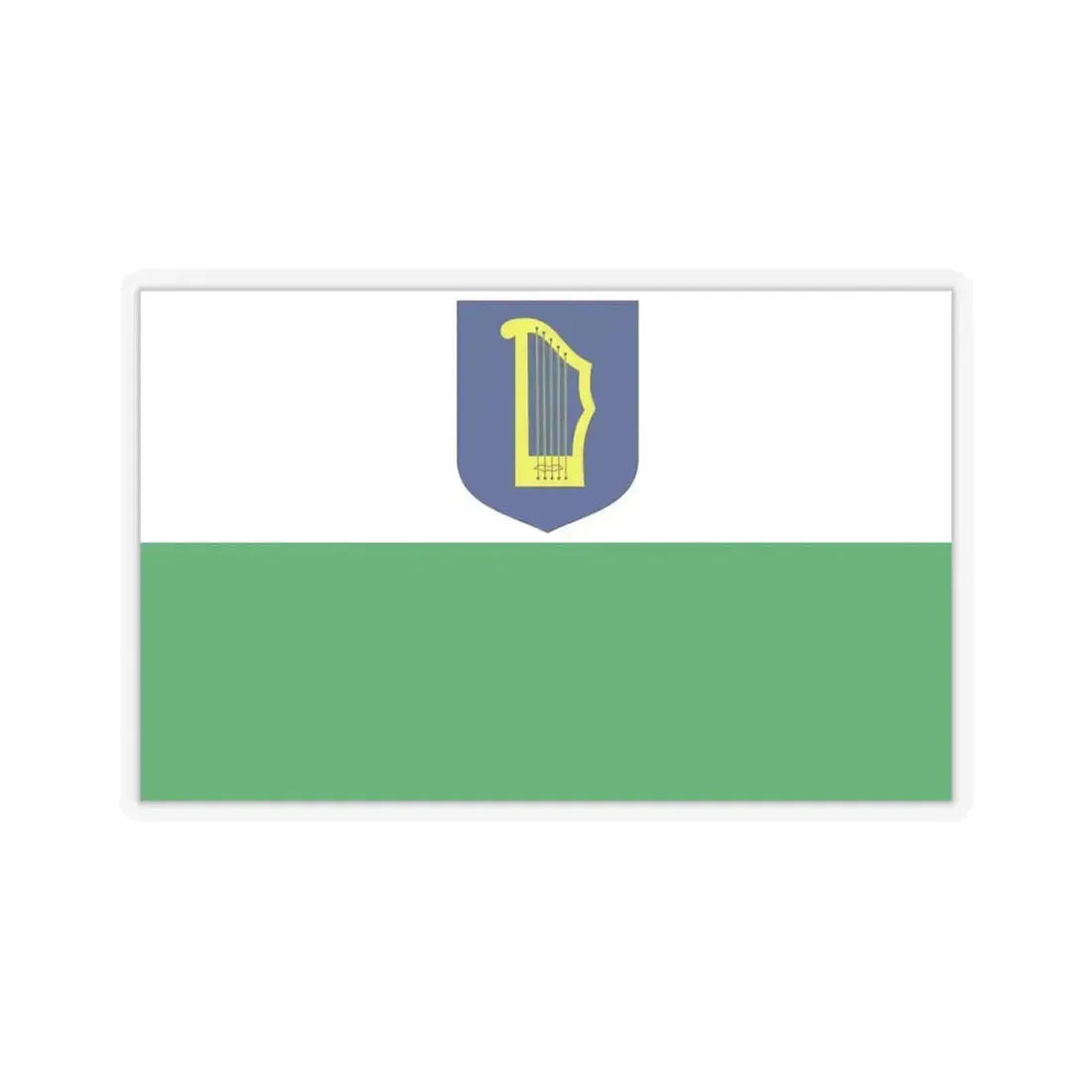 Flag of Petseri County Estonia - STICKER Vinyl Kiss-Cut Decal 6 Inch Transparent - The Sticker Space