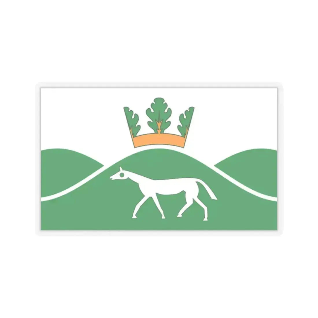 Flag of Pewsey UK - STICKER Vinyl Kiss-Cut Decal 2 Inch Transparent - The Sticker Space