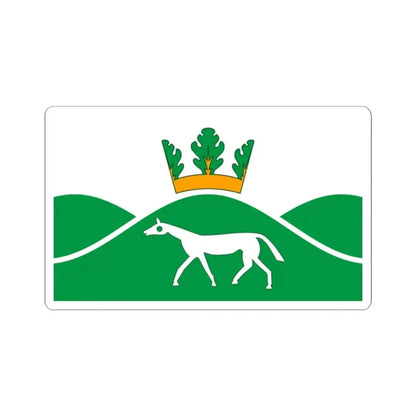 Flag of Pewsey UK - STICKER Vinyl Kiss-Cut Decal 2 Inch White - The Sticker Space