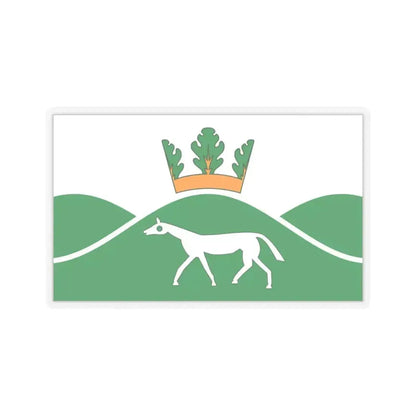 Flag of Pewsey UK - STICKER Vinyl Kiss-Cut Decal 3 Inch Transparent - The Sticker Space