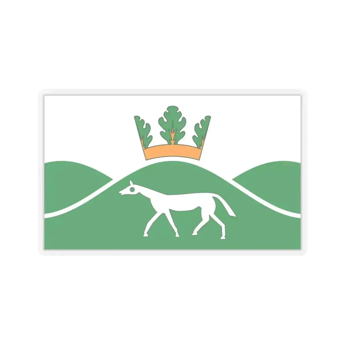 Flag of Pewsey UK - STICKER Vinyl Kiss-Cut Decal 6 Inch Transparent - The Sticker Space