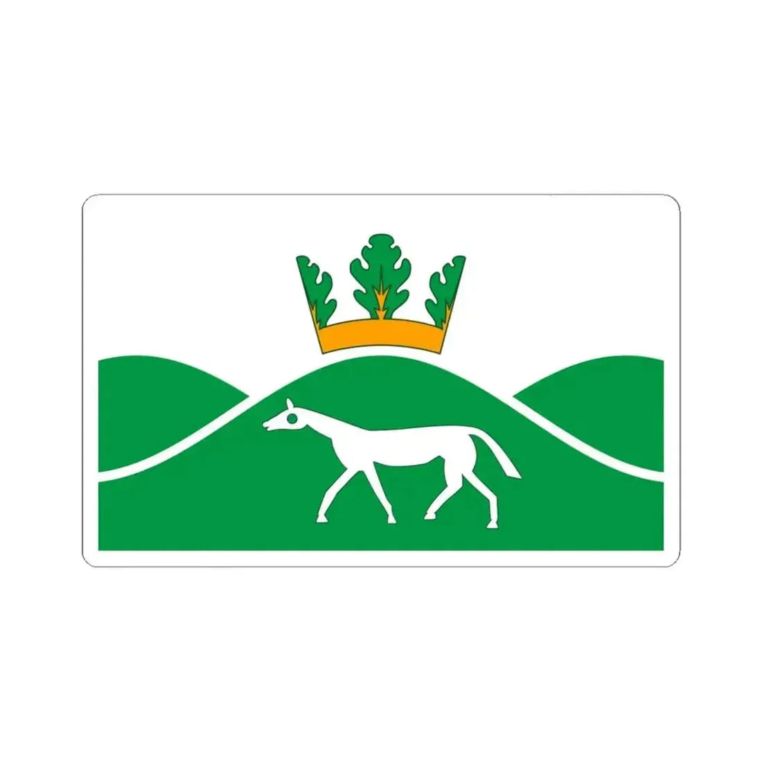 Flag of Pewsey UK - STICKER Vinyl Kiss-Cut Decal 6 Inch White - The Sticker Space