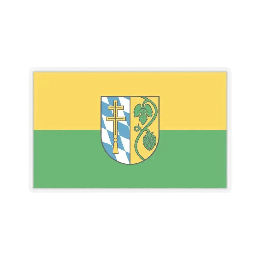 Flag of Pfaffenhofen Germany - STICKER Vinyl Kiss-Cut Decal 4 Inch Transparent - The Sticker Space