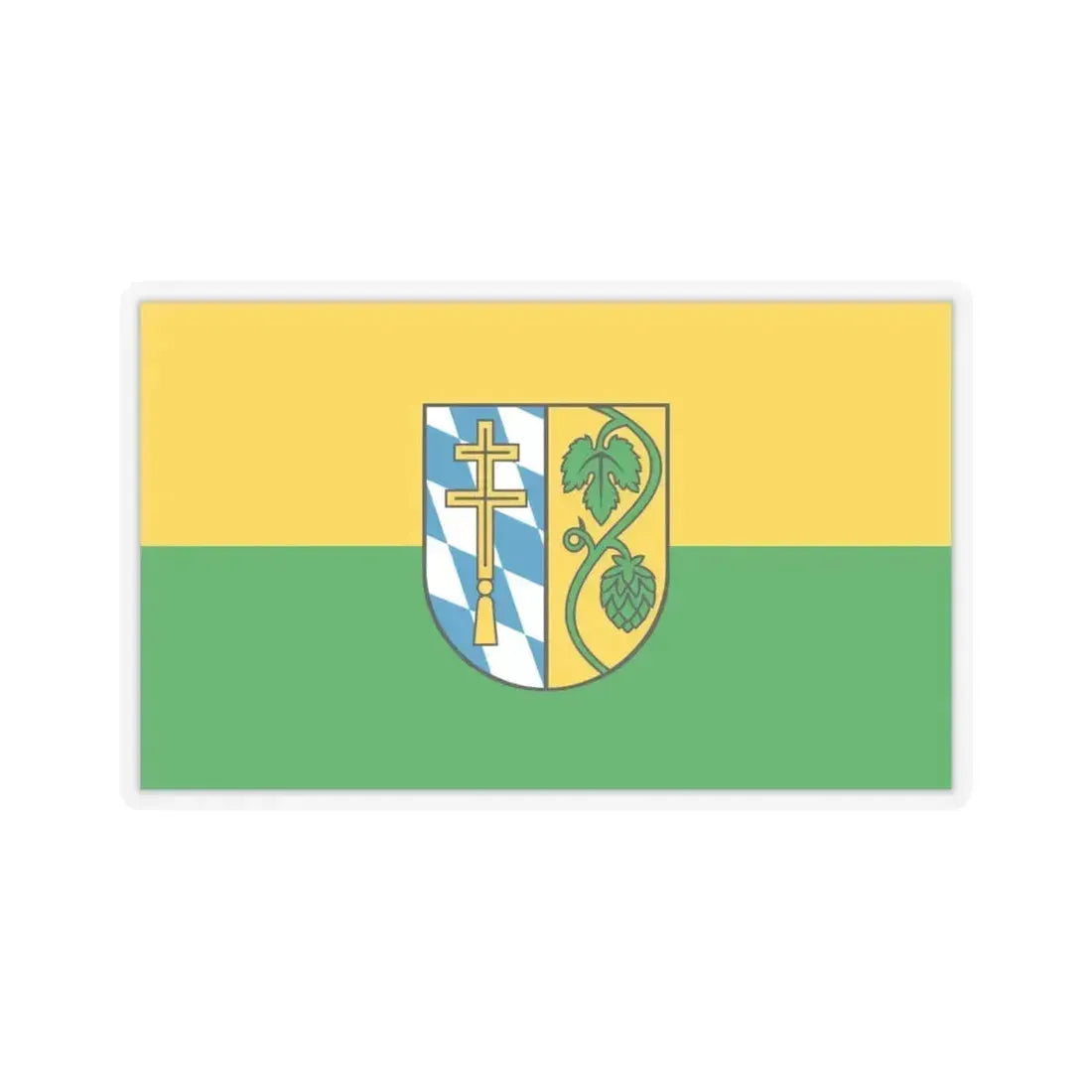 Flag of Pfaffenhofen Germany - STICKER Vinyl Kiss-Cut Decal 6 Inch Transparent - The Sticker Space