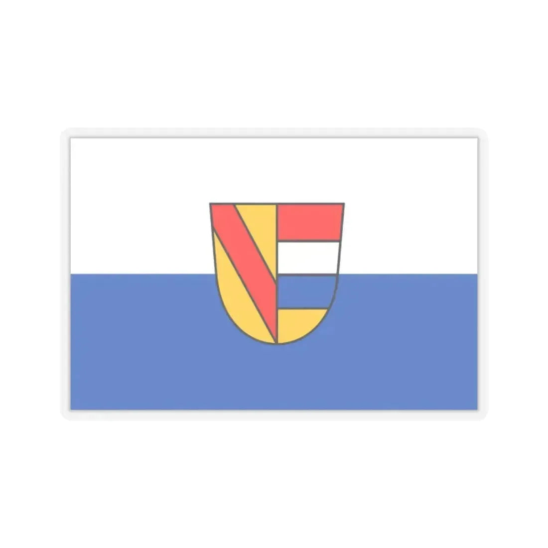 Flag of Pforzheim Germany - STICKER Vinyl Kiss-Cut Decal 2 Inch Transparent - The Sticker Space