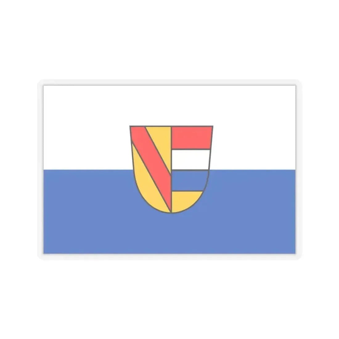 Flag of Pforzheim Germany - STICKER Vinyl Kiss-Cut Decal 3 Inch Transparent - The Sticker Space