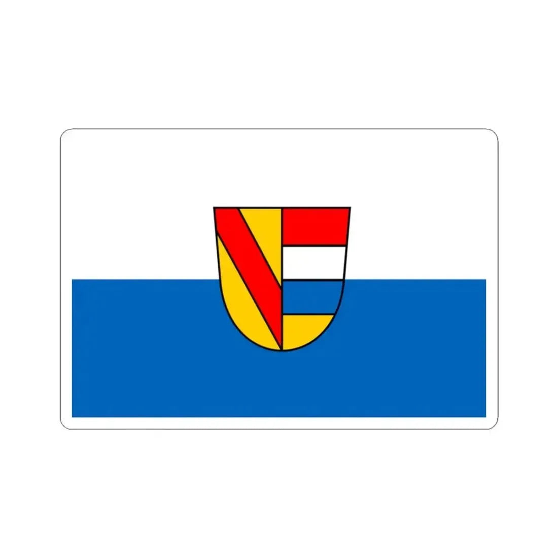 Flag of Pforzheim Germany - STICKER Vinyl Kiss-Cut Decal 3 Inch White - The Sticker Space
