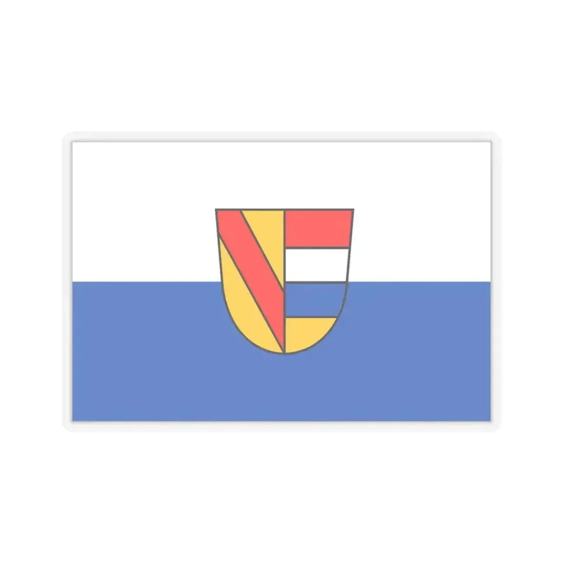 Flag of Pforzheim Germany - STICKER Vinyl Kiss-Cut Decal 4 Inch Transparent - The Sticker Space