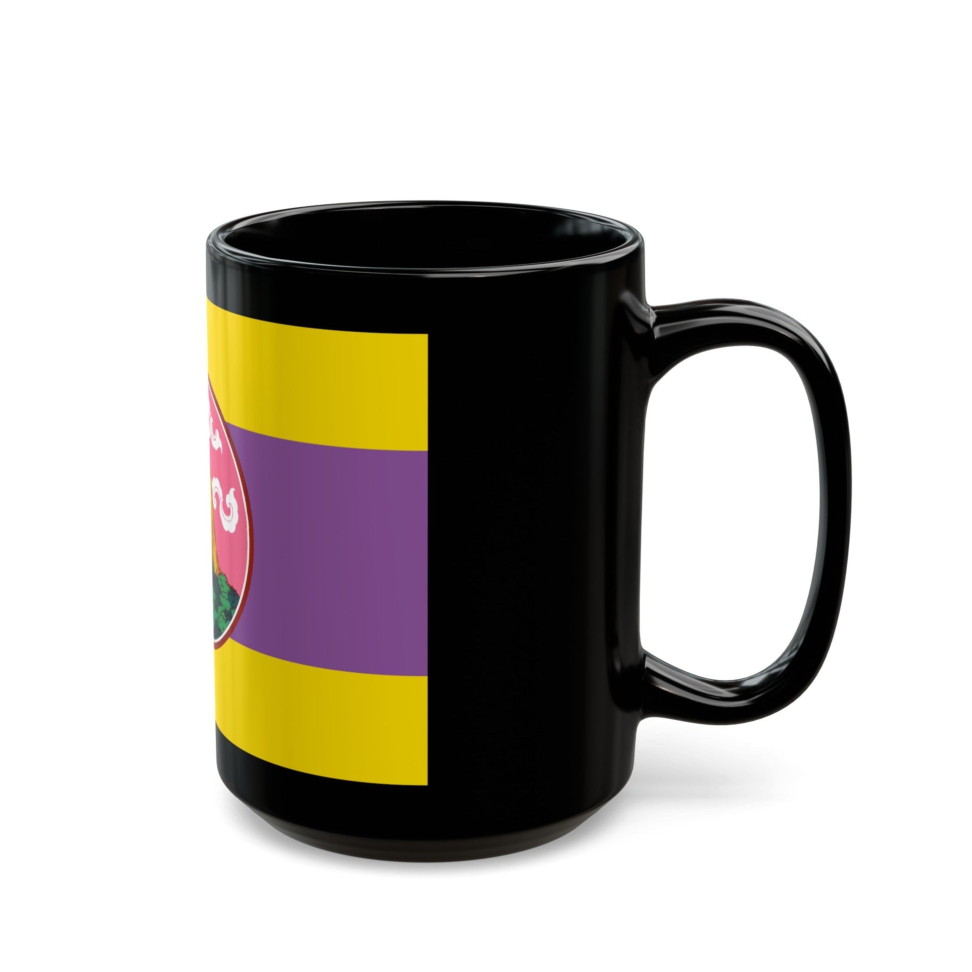 Flag of Phatthalung Province Thailand - Black Coffee Mug-The Sticker Space