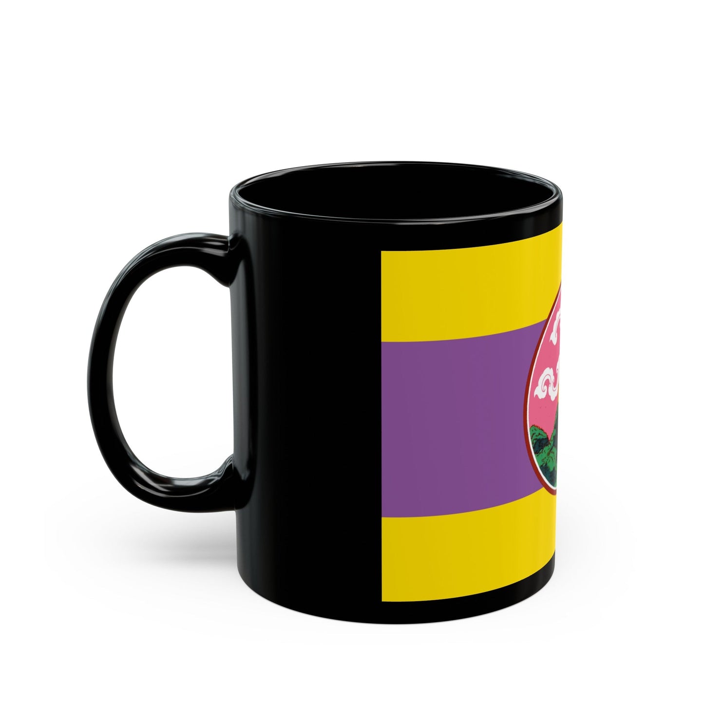 Flag of Phatthalung Province Thailand - Black Coffee Mug-The Sticker Space