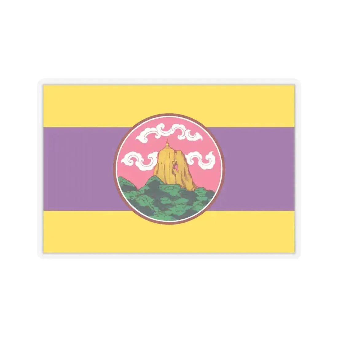 Flag of Phatthalung Province Thailand - STICKER Vinyl Kiss-Cut Decal 6 Inch Transparent - The Sticker Space