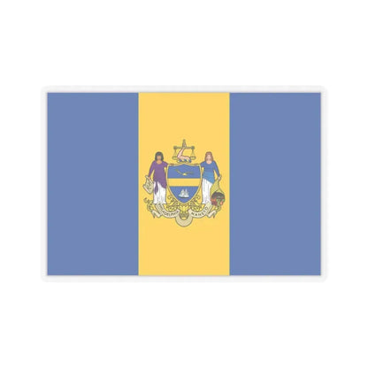 Flag of Philadelphia, Pennsylvania - STICKER Vinyl Kiss-Cut Decal 2 Inch Transparent - The Sticker Space