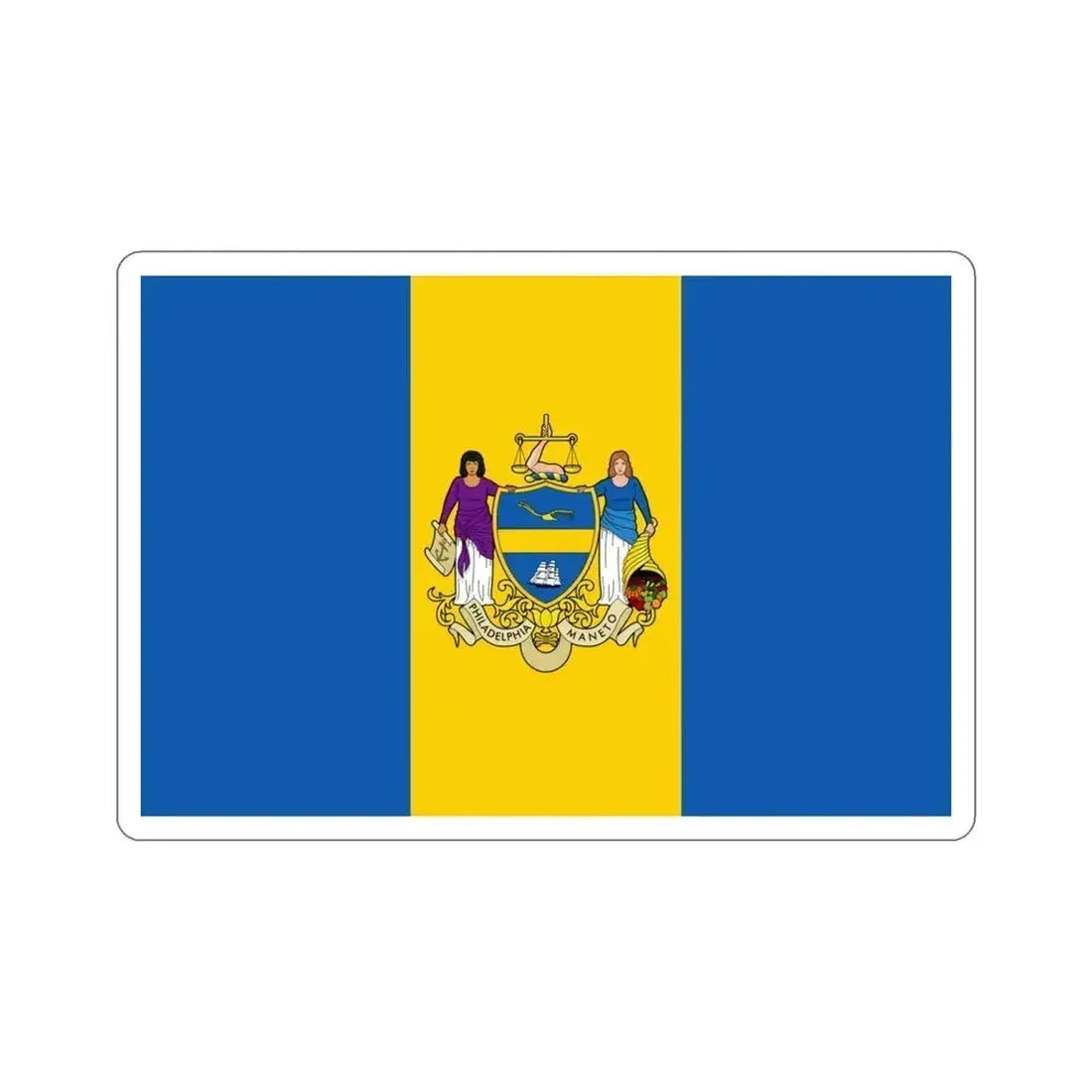 Flag of Philadelphia Pennsylvania USA STICKER Vinyl Die-Cut Decal 4 Inch - The Sticker Space