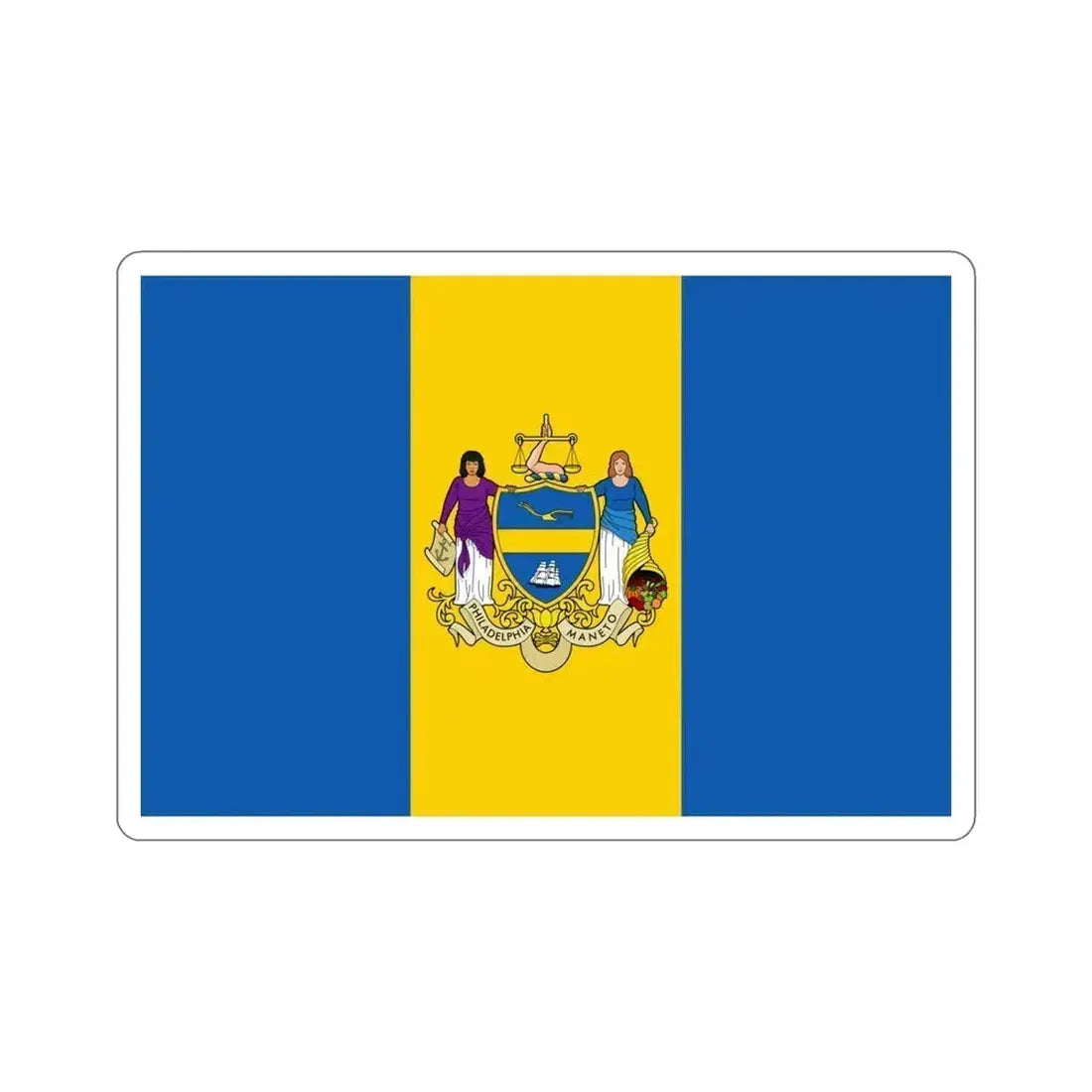 Flag of Philadelphia Pennsylvania USA STICKER Vinyl Die-Cut Decal 5 Inch - The Sticker Space