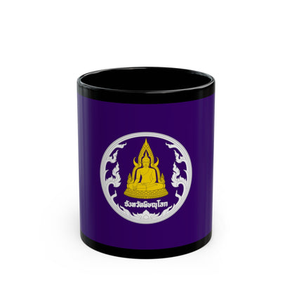 Flag of Phitsanulok Province Thailand - Black Coffee Mug-11oz-The Sticker Space