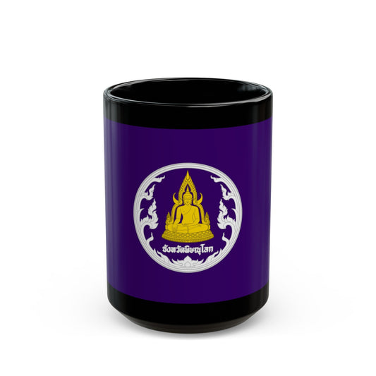 Flag of Phitsanulok Province Thailand - Black Coffee Mug-15oz-The Sticker Space