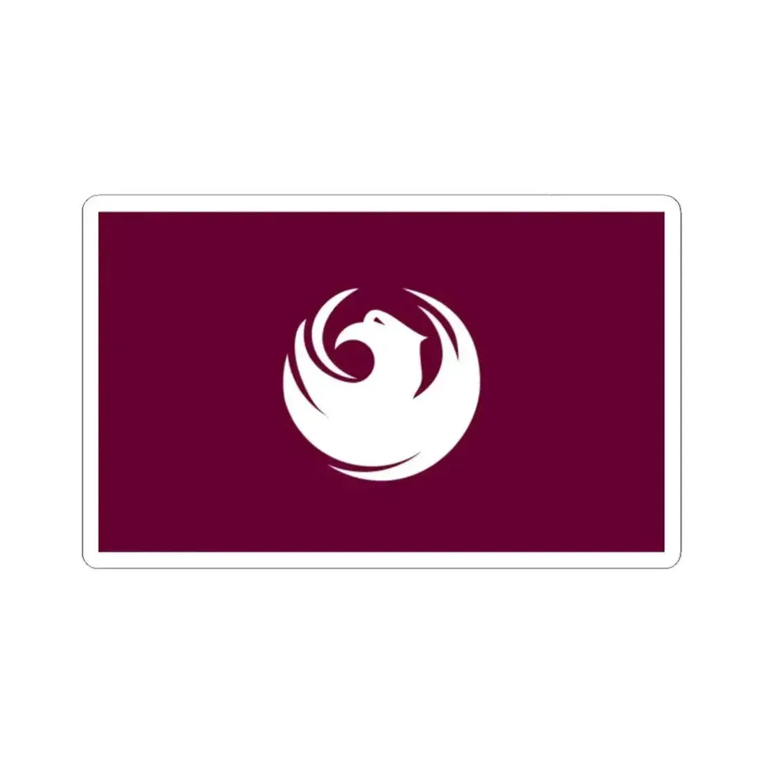 Flag of Phoenix Arizona (United States) STICKER Vinyl Kiss-Cut Decal 2 Inch White - The Sticker Space