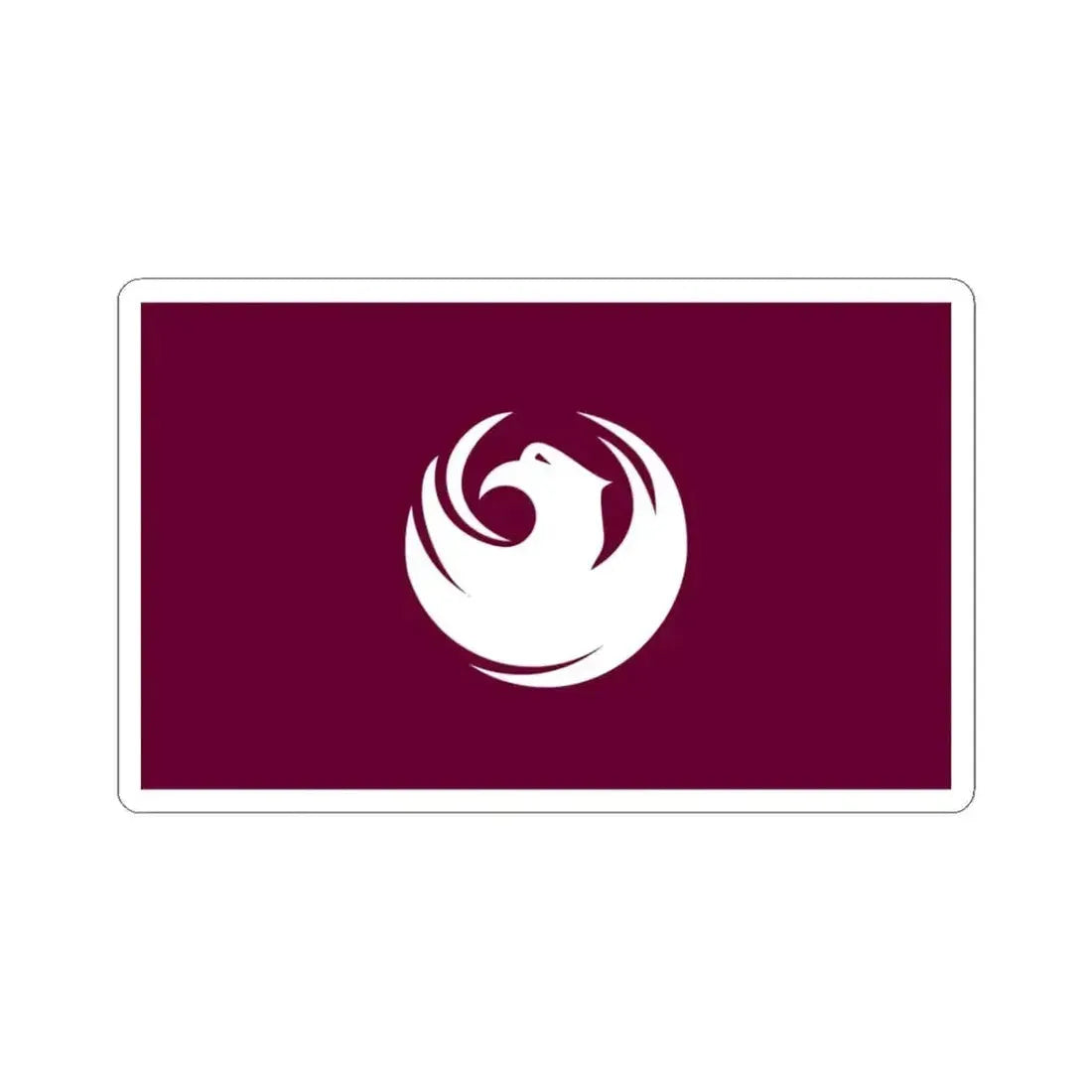 Flag of Phoenix Arizona (United States) STICKER Vinyl Kiss-Cut Decal 3 Inch White - The Sticker Space