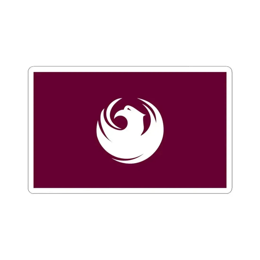 Flag of Phoenix Arizona (United States) STICKER Vinyl Kiss-Cut Decal 4 Inch White - The Sticker Space