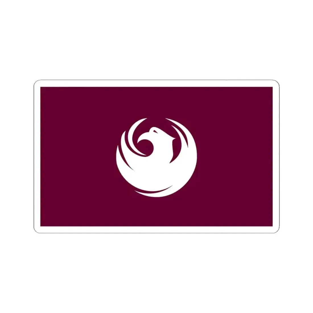 Flag of Phoenix Arizona (United States) STICKER Vinyl Kiss-Cut Decal 6 Inch White - The Sticker Space