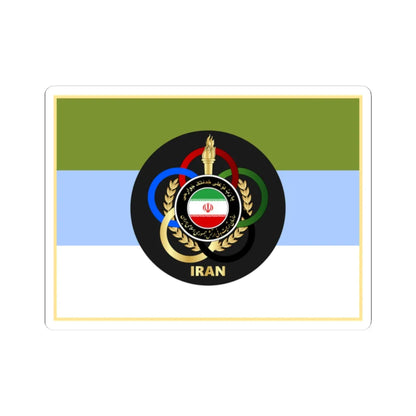 Flag of Physical Education Organization of Army of Iran (Iran) STICKER Vinyl Kiss-Cut Decal 2 Inch White - The Sticker Space