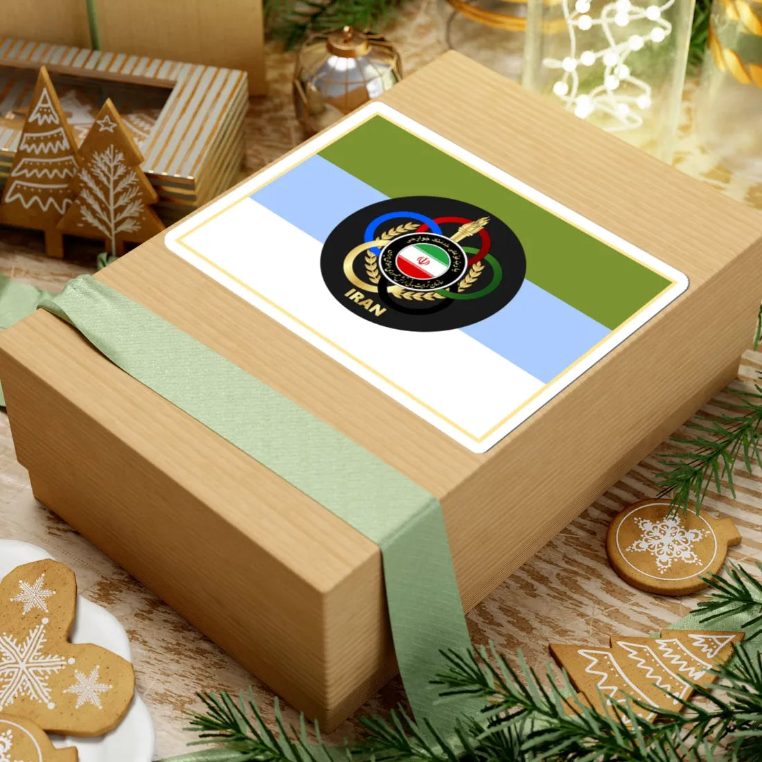 Flag of Physical Education Organization of Army of Iran (Iran) STICKER Vinyl Kiss-Cut Decal - The Sticker Space