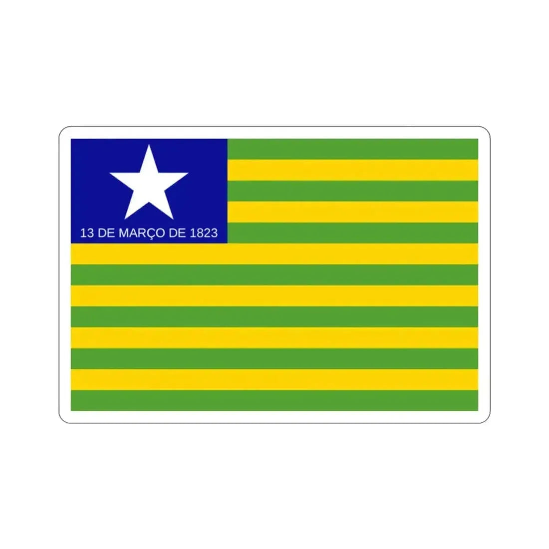 Flag of Piauí Brazil STICKER Vinyl Die-Cut Decal - The Sticker Space
