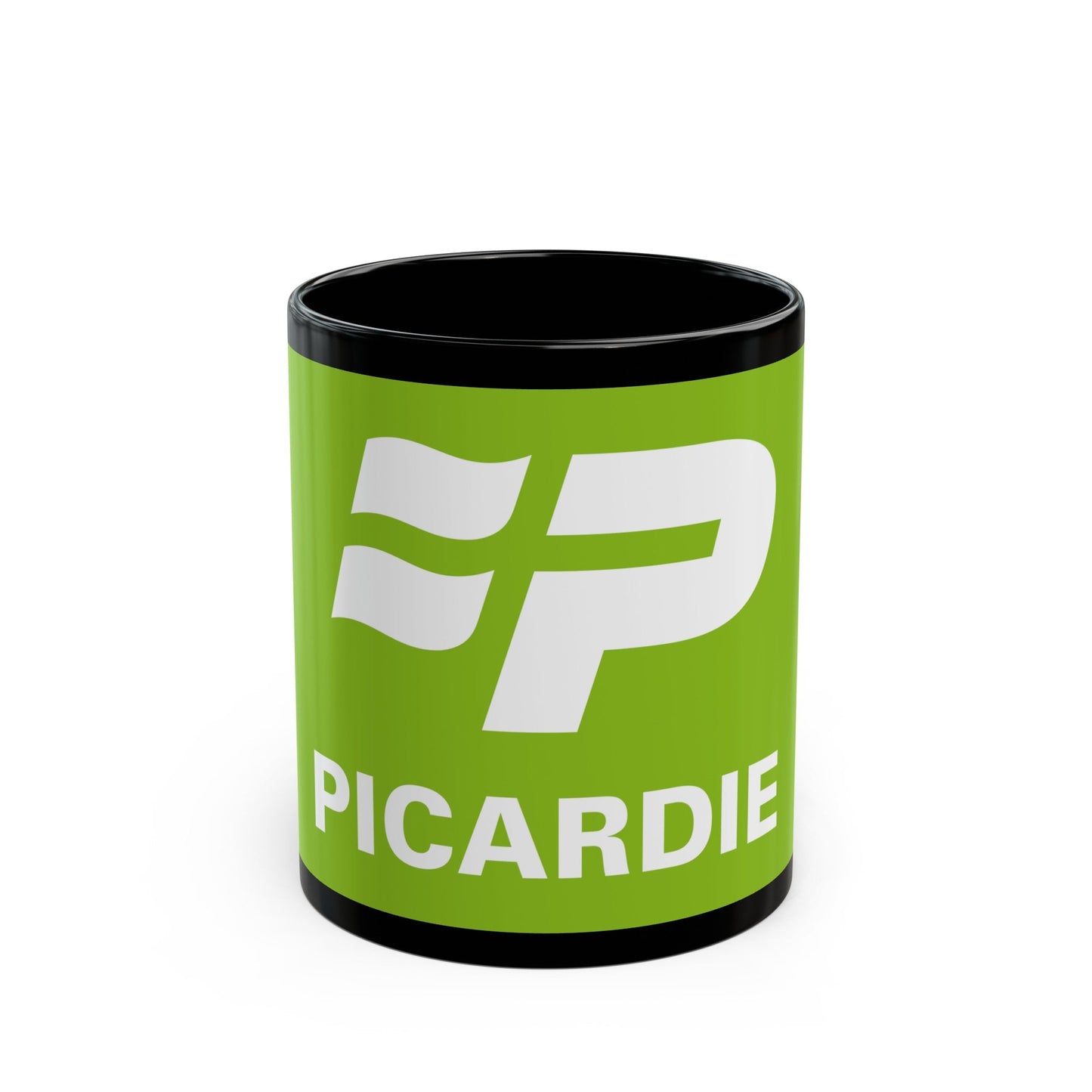 Flag of Picardy France 2 - Black Coffee Mug-11oz-The Sticker Space