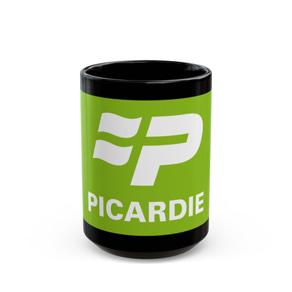 Flag of Picardy France 2 - Black Coffee Mug-15oz-The Sticker Space