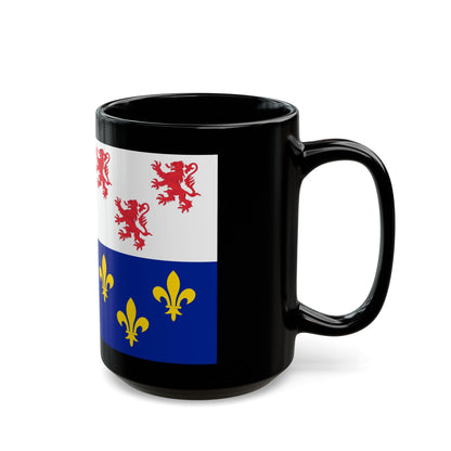 Flag of Picardy France - Black Coffee Mug-The Sticker Space