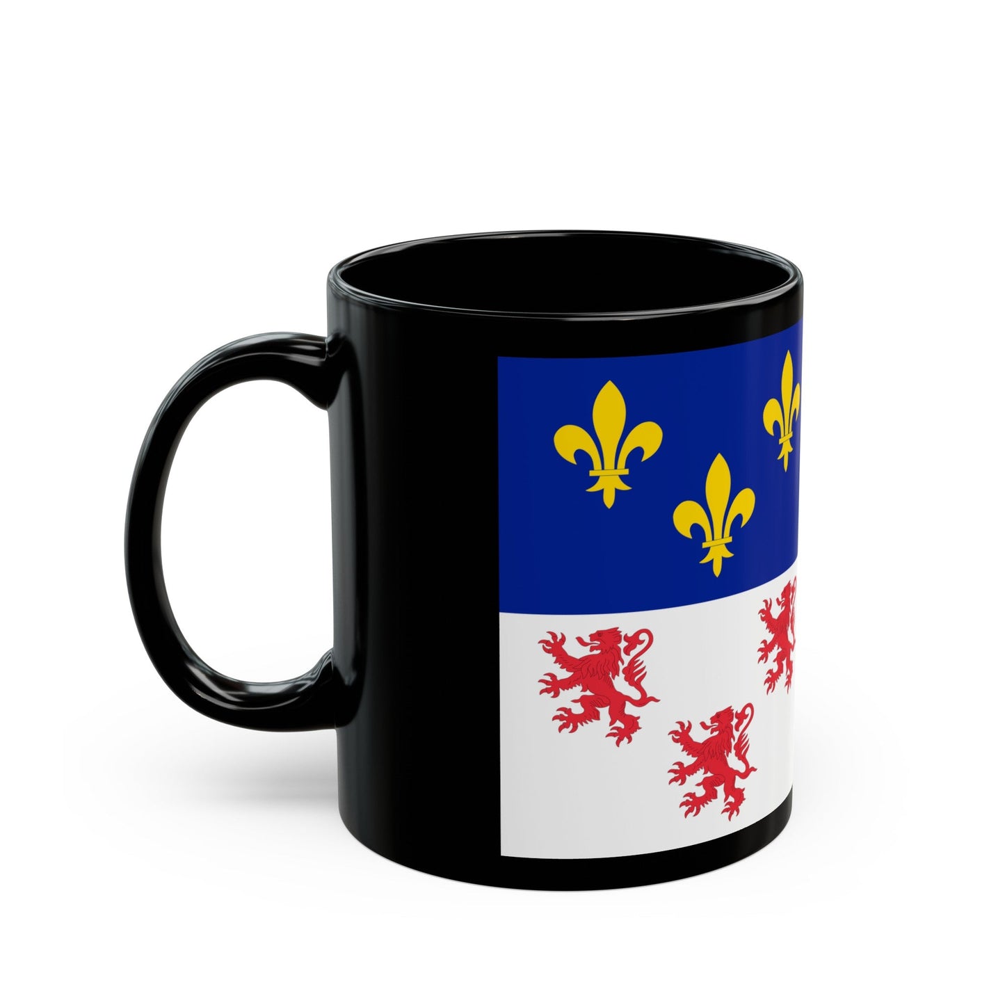 Flag of Picardy France - Black Coffee Mug-The Sticker Space